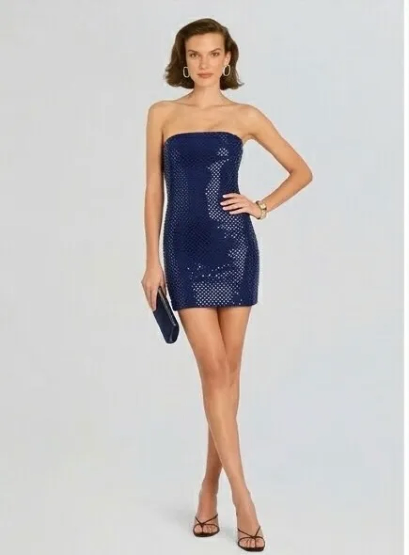 Robe mini bustier. Couleur indigo. Marque MORGANDETOI. Taille XS - Mode & Vêtements à Douala au Cameroun • iDieze