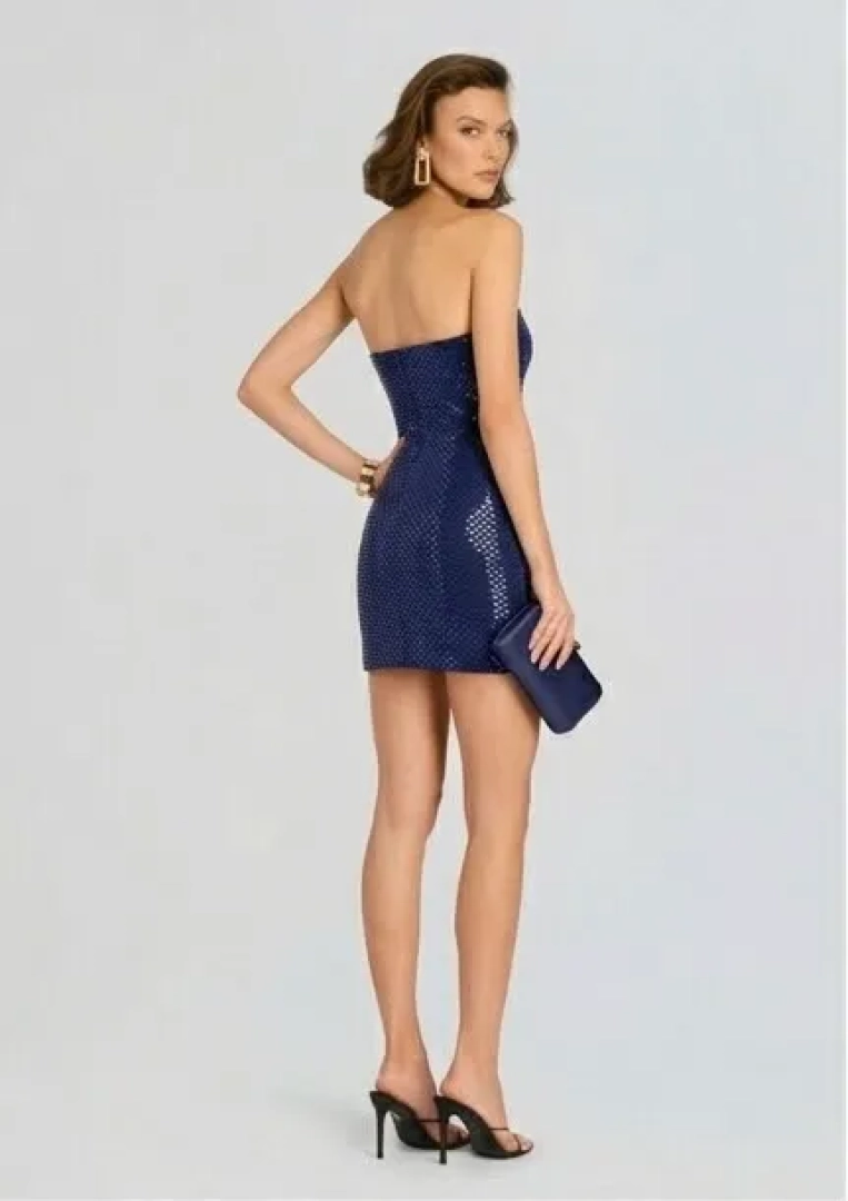 Robe mini bustier. Couleur indigo. Marque MORGANDETOI. Taille XS - Mode & Vêtements à Douala au Cameroun • iDieze
